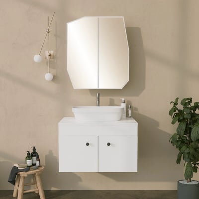 Шкаф для ванной с зеркалом, Quartz / Кварц SO'HOME
