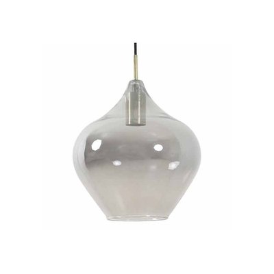 Suspension Karel Verre Fume Diamètre 27 Laiton MILLUMINE