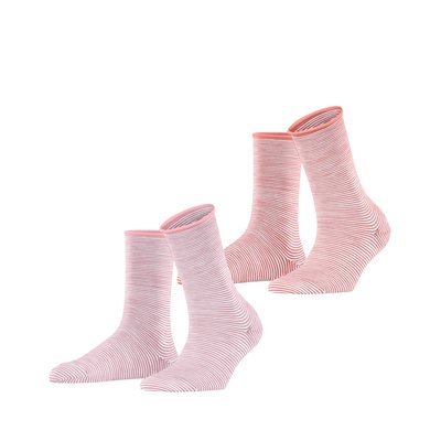 Chaussettes Allover Stripe 2-Pack Coton (biologique) Opaque ESPRIT