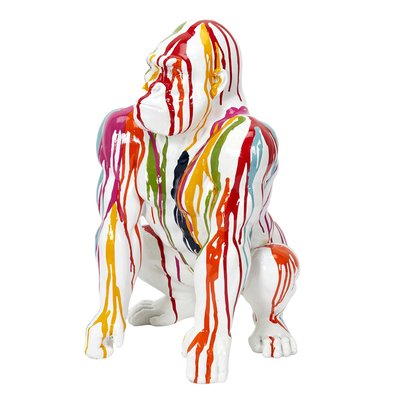 Gorille multi-couleur en polyrésine - Hauteur 46 cm TOILINUX