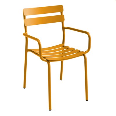 Chaise de terrasse avec accoudoirs en aluminium, ALMADA OVIALA