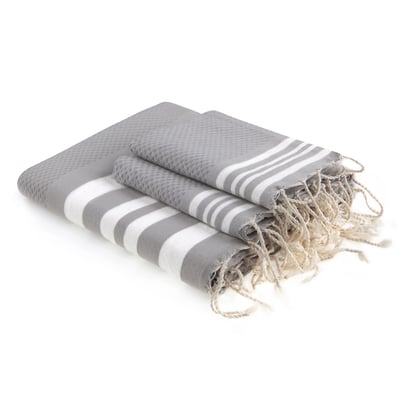 Foutas de bain (1+2) coton HAMPTONS FEBRONIE
