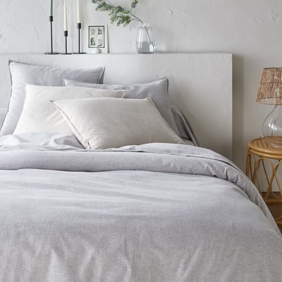 Housse de couette, en flanelle de coton chambray, Clara LA REDOUTE INTERIEURS