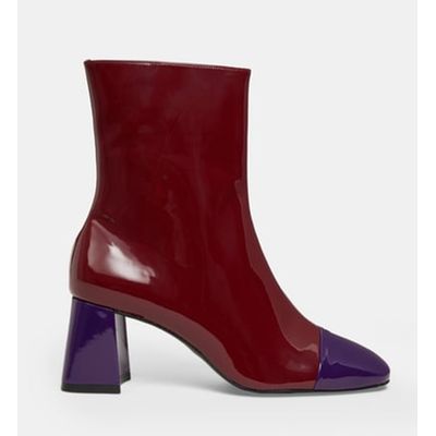 Bottines Vernies Bicolores Gaela Talon Flare STUDIO CELESTE