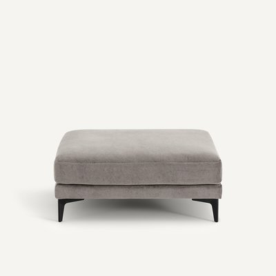 Repose-pieds en velours stone, MODERNISTE, design Emmanuel Gallina AM.PM
