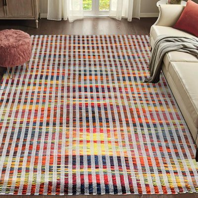 Tapis kilim fait à la main en laine motif géométrique UN AMOUR DE TAPIS