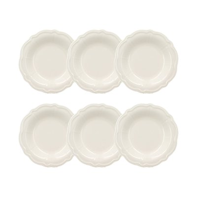 Lot de 6 assiettes creuses en grès 22cm, CHARLOTTE NOVASTYL