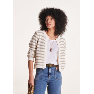 Gilet ouvert à rayures LA FEE MARABOUTEE