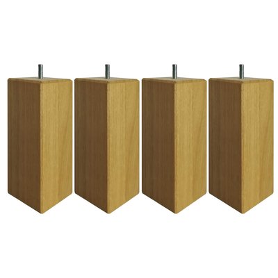Pied carré chêne massif (lot de 4) SOMEO