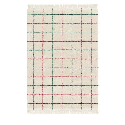 Tapis à motif quadrillage coloré- MOKA DRAWER