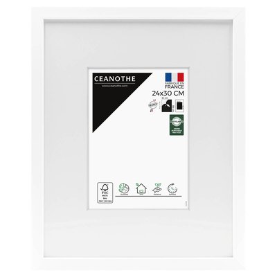 Cadre Photo Avec Passe-partout 24x30 Cm Résine Recyclée WILD CEANOTHE