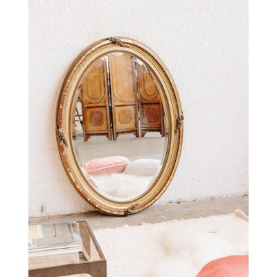 Miroir ovale doré Georges N°225 - Bon état DEBONGOUT
