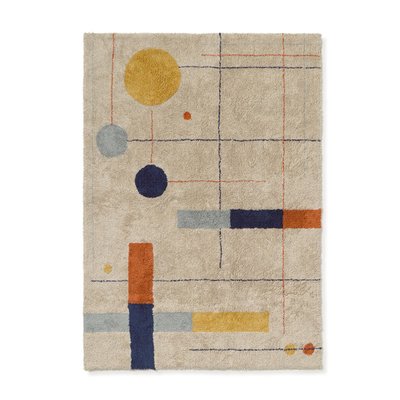 Tapis lavable à motifs géométriques rectangulaires LESS IS MORE LORENA CANALS