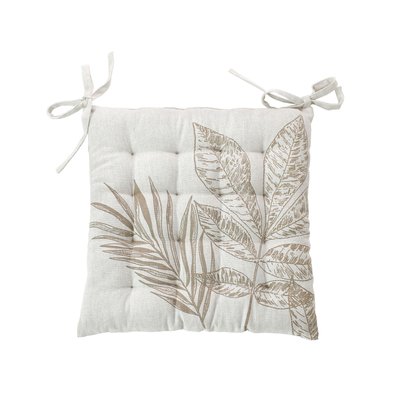 Galette de chaise piquée motif nature HOME MAISON