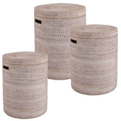Paniers à linge en rotin (Lot de 3) AUBRY GASPARD