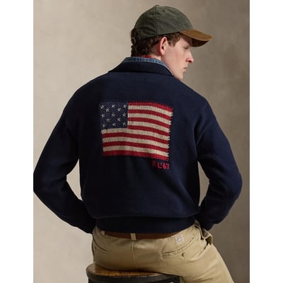 Pull col camionneur, American flag POLO RALPH LAUREN