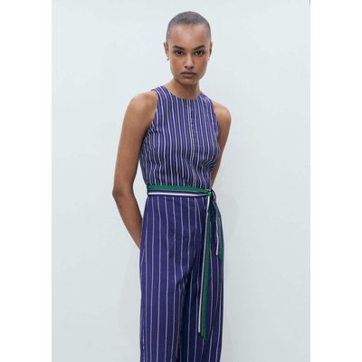 Combinaison rayures ceinture MANGO