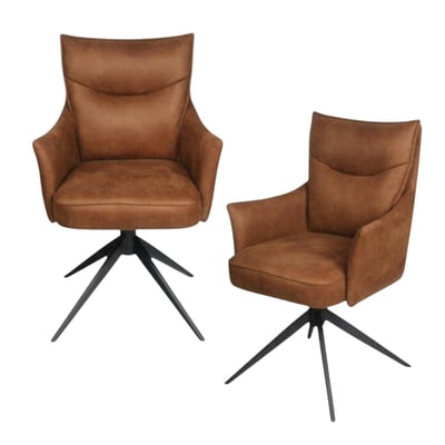 Fauteuil de table pivotant (lot de 2) LOMBARDIE PIER IMPORT