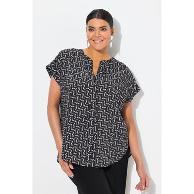 Blouse-tunique à imprimé graphique. Manches ULLA POPKEN