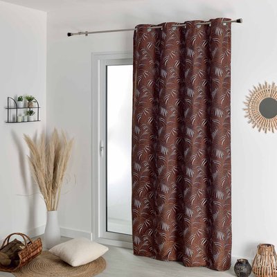 Rideau à jacquard esprit exotique HOME MAISON