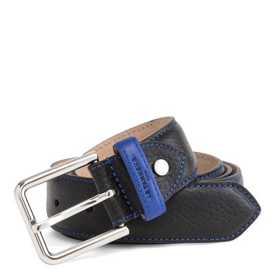 Ceinture homme avec boucle carrée Charles en cuir grainé LE TANNEUR