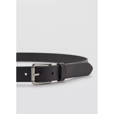 Ceinture en cuir à boucle carrée MANGO MAN