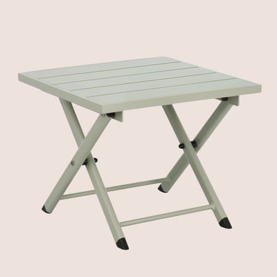 Table basse pliante de jardin en aluminium L44 - CABOURG HELLIN, DEPUIS 1862