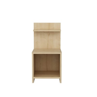 Table de chevet  avec 1 niche décor bois chêne H72 cm - ULLMAN CALICOSY
