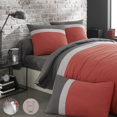 Housse de couette bicolore en coton, Made in France, MÉLI-MÉLO ORIGIN