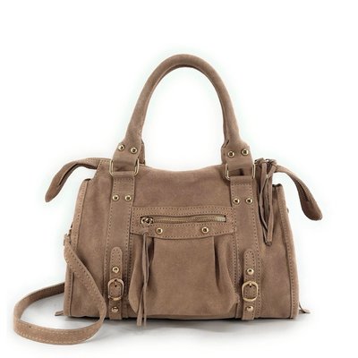 Sac à main en croûte de cuir STORM SUEDE GOLD OH MY BAG
