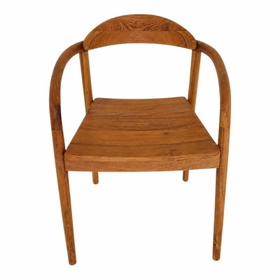 Chaise scandinave bois de teck massif (lot de 2) DEPOK PIER IMPORT