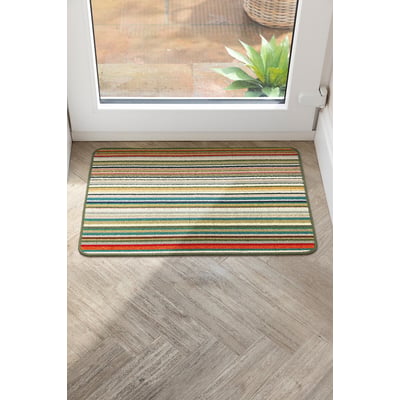 My Stain Resistant Candy Multi Green Stripe Doormat MY MAT