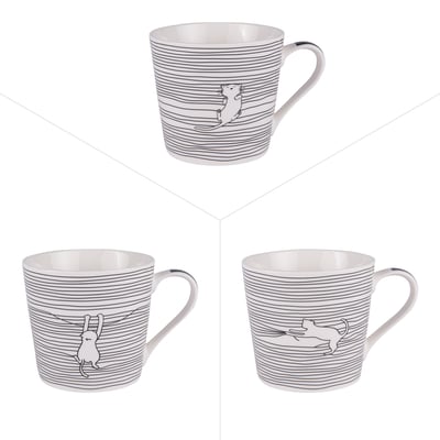 Mug Filo cats 40 cl (lot de 3) - FILO CATS TREND'UP