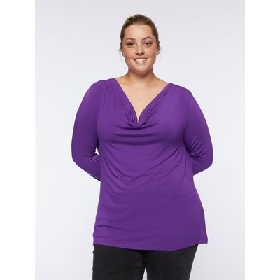 T-shirt avec col drapé, qui met en valeur le décolleté sans serrer FIORELLA RUBINO