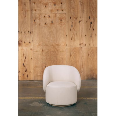 Fauteuil en bouclette finition naturel, Auguste GABRIELLE PARIS