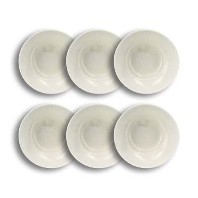 Lot de 6 assiettes creuses en porcelaine 20cm, URUS OGO LIVING