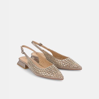 Chaussures plates à bout pointu avec strass ALMA EN PENA