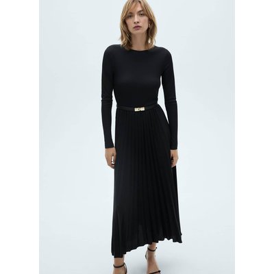 Robe évasée plissée MANGO