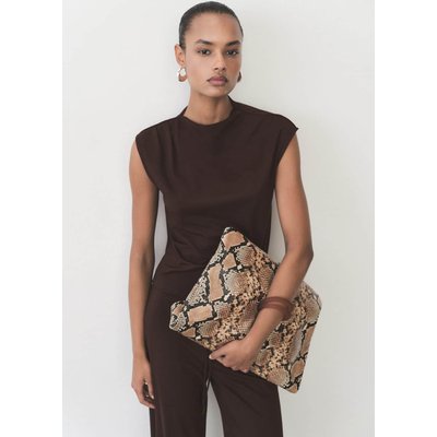 T-shirt col asymétrique froncé MANGO