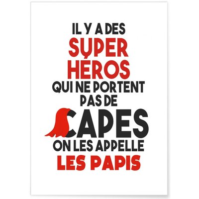 Affiche 'Papis Super Héros' L'AFFICHERIE