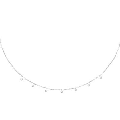 Collier en argent 925, zircons, SILVER LA PETITE STORY