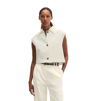 Gilet boxy en coton sergé stretch MARC O'POLO