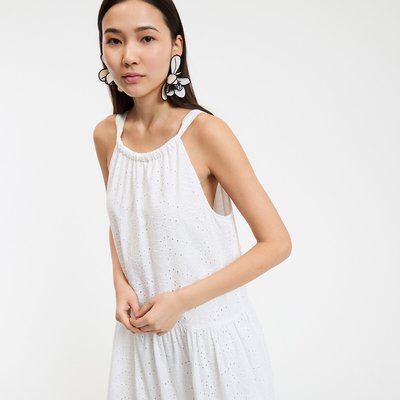 Sleeveless Maxi Dress in Broderie Anglaise LA REDOUTE COLLECTIONS