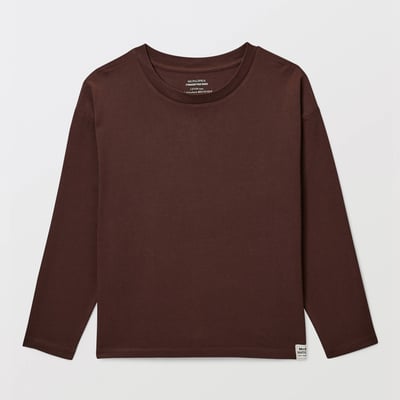 T-Shirt manches longues uni en coton BIO GOTS MONOPRIX
