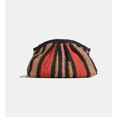 Sac pochette lara effet raphia GALERIES LAFAYETTE