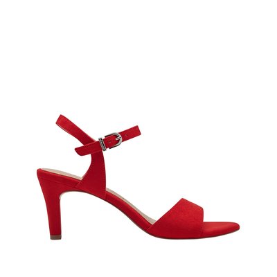 Red peep toe heel store
