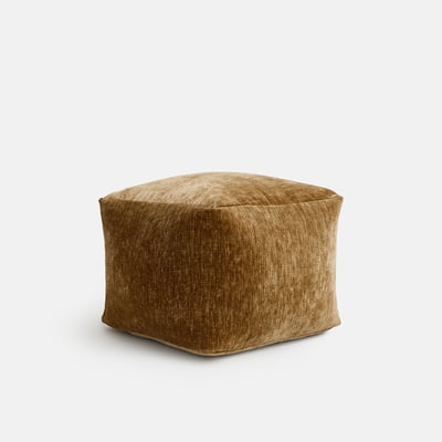 Pouf en velours texturé, BOCHA LA REDOUTE INTERIEURS