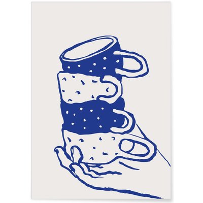 Affiche Les tasses L'AFFICHERIE