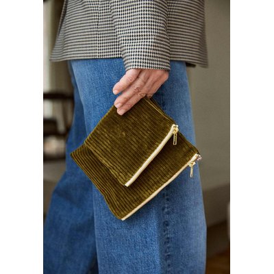 Petite pochette en velours Côleté, VELOURS GABRIELLE PARIS