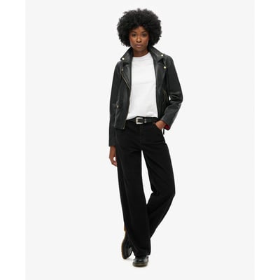 Pantalon large taille mi-haute en velours côtelé SUPERDRY
